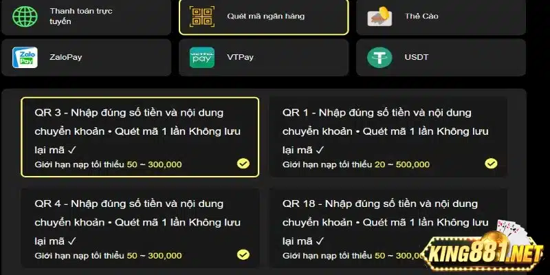 Giao dịch bằng mã QR